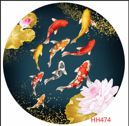 专业纱画丝画壁画_圆形艺术4
